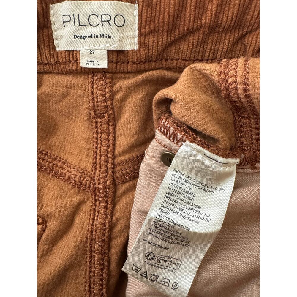 Pilcro Scotty Cuffed High Rise Straight Corduroy Pants Adobe 27 - Picture 11 of 15